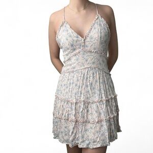 Love Tree Blue Floral Mini Dress